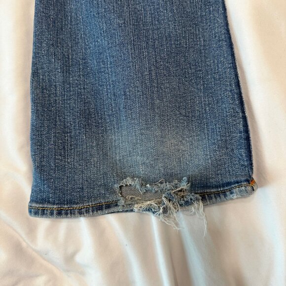 True Religion Women's Size 30 Blue Denim Stretch Slim Flare Jeans USA Made - Picture 10 of 16